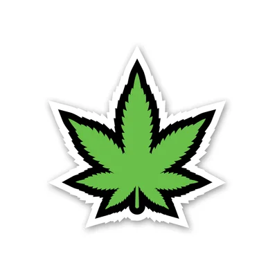 green leaf sticker