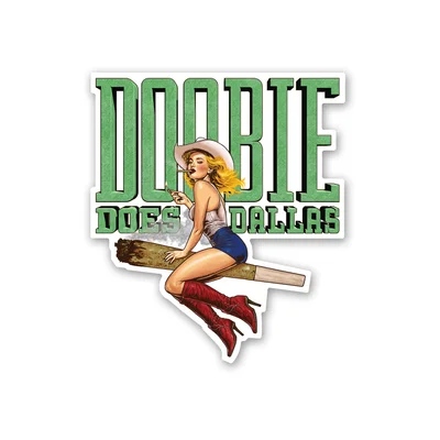 doobie does dallas sticker