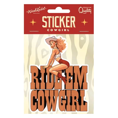 ride em cowgirl sticker