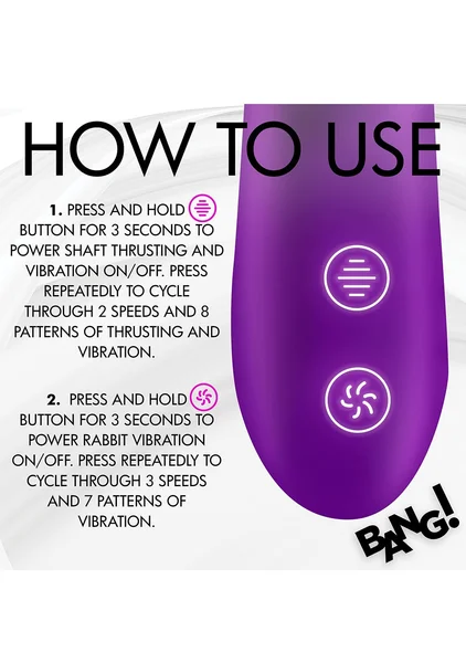 Bang! Thrusting and Sucking Rabbit Vibrator — image 4 of 9