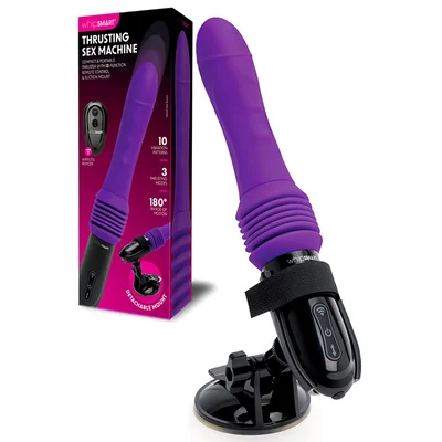 whipsmart thrusting 9 sex machine with hands free suction mount
