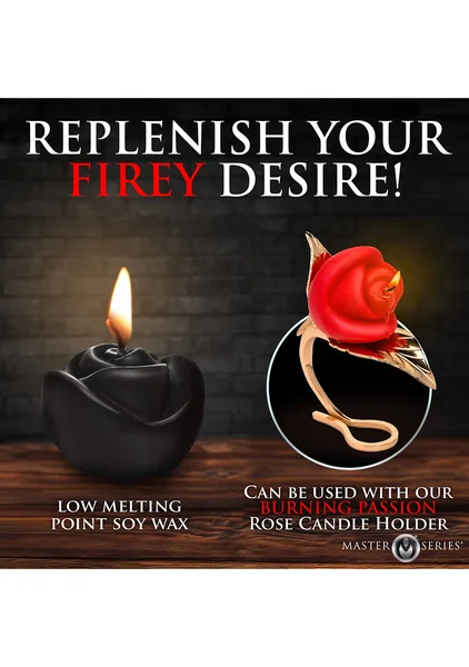 Fire Garden 3-Piece Rose Candle Set — image 5 of 7
