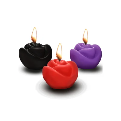 fire garden 3 piece rose candle set