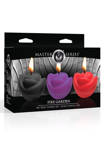Fire Garden 3-Piece Rose Candle Set — image 7 of 7
