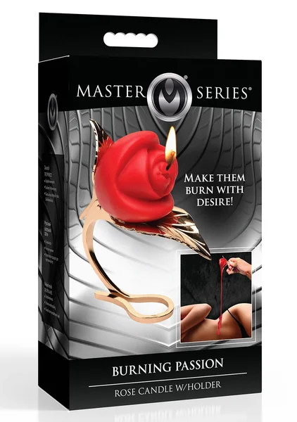 Burning Passion Rose Candle with Holder — image 7 of 7