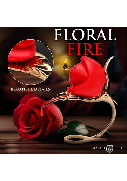 Burning Passion Rose Candle with Holder — image 4 of 7