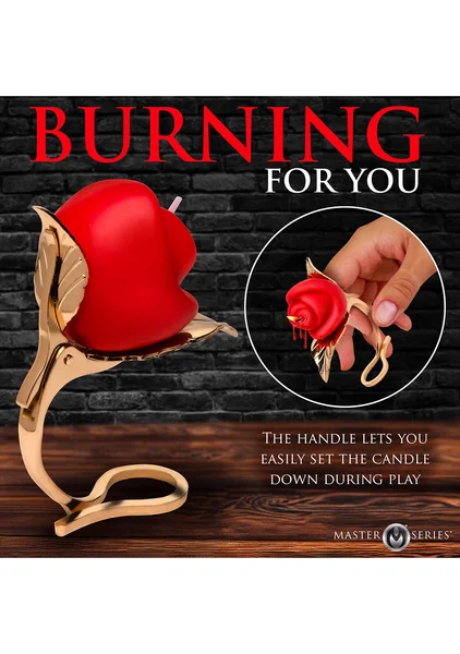 Burning Passion Rose Candle with Holder — image 5 of 7