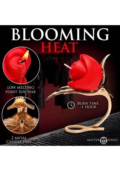Burning Passion Rose Candle with Holder — image 3 of 7