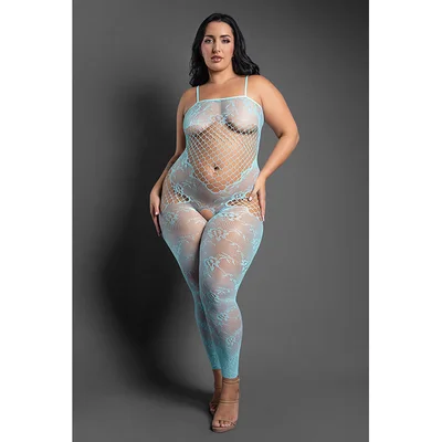 dream of me footless open crotch bodystocking queen size