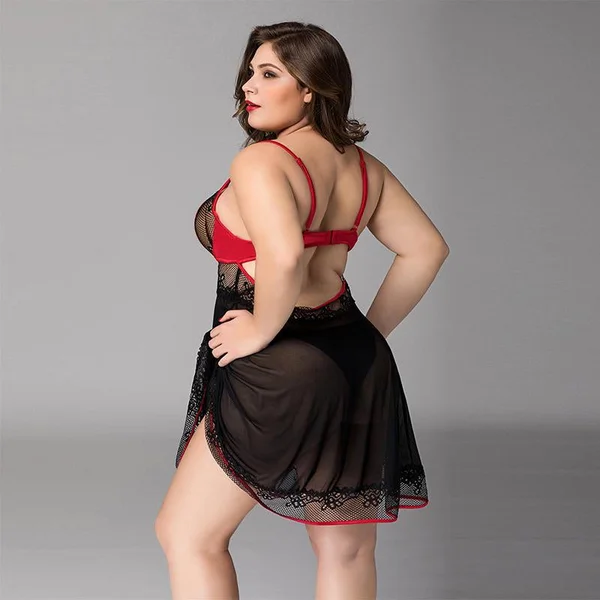Black and Red Babydoll - L-XL — image 2 of 3