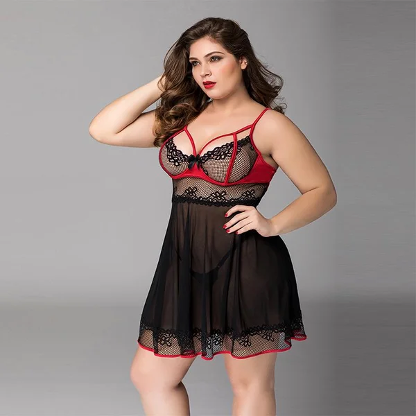 Black and Red Babydoll - L-XL — image 3 of 3