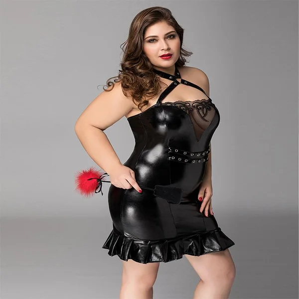 Black Faux Leather Dress - Queen Size — image 3 of 3