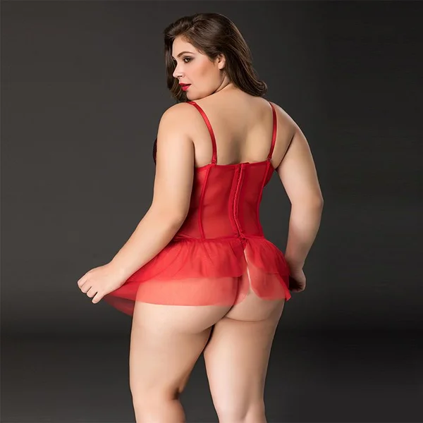 Red Skirted Corset - Queen Size — image 3 of 3