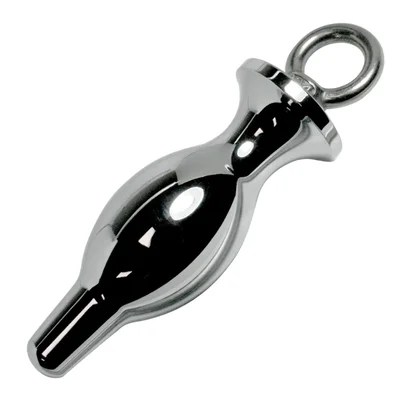 weighted metal bulbed anal plug with pull ring youll feel the quality