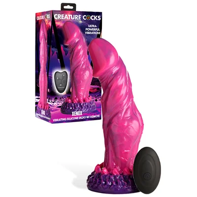 creature cocks xenox 85 remote controlled vibrating silicone monster dildo
