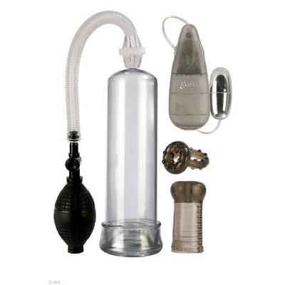 calexotics sta hard erector 4 piece penis pump set with stroker cock ring bullet vibe