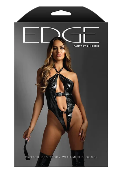 Crotchless Teddy with Mini Flogger — image 4 of 4
