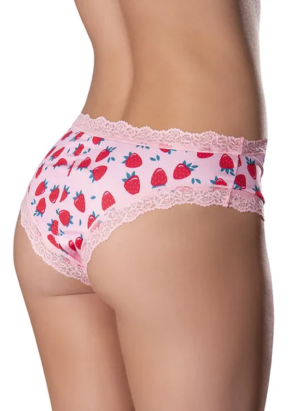 Sweet Treats Crotchless Boy Short with Lube - Strawberry - Queen Size — image 2 of 3