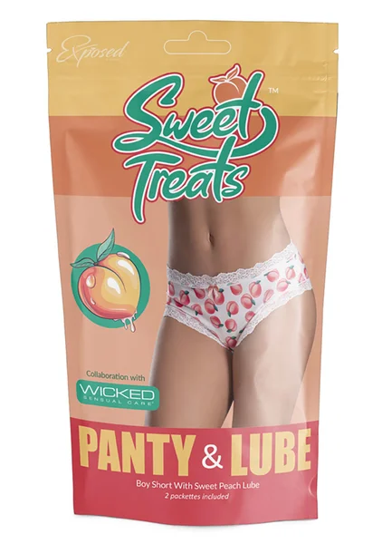 Sweet Treats Boy Short with Lube - Peach — image 3 of 3
