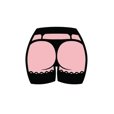 butt enamel pin