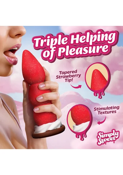 Strawberry Sweet Cream Premium Silicone Dildo — image 3 of 6