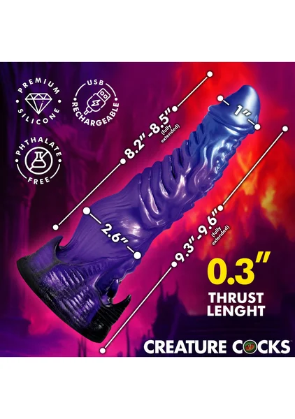 Creature Cocks - Diabolos Thrusting and Vibrating Dildo — image 6 of 7