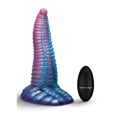 creature cocks mega tenta vibrating silicone dildo