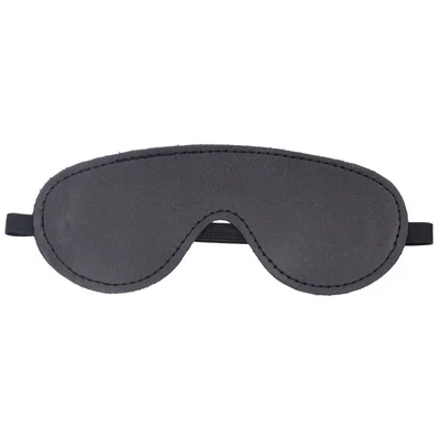 sexy faux leather bondage blindfold