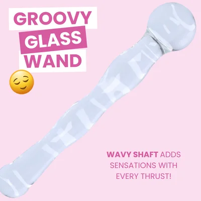wavy glass dildo