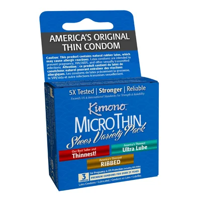 kimono micro thin sheer variety pack condoms