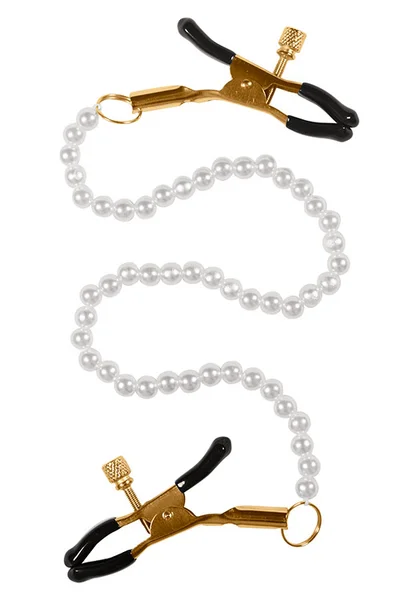 Curious Candy 2.4" Adjustable Nipple Clamps with Pearl Chain — image 2 of 3
