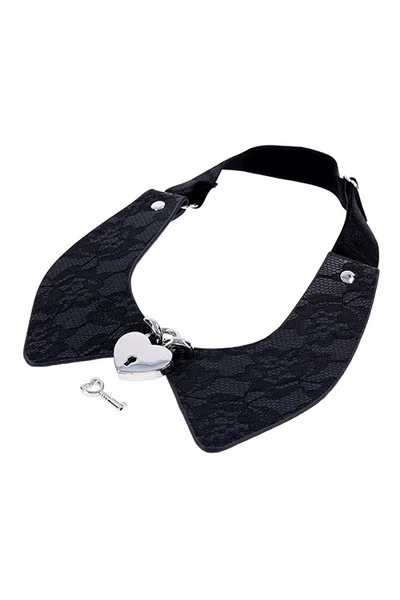 Sex & Mischief Heartbound Lace Day Collar With Heart Lock — image 3 of 6