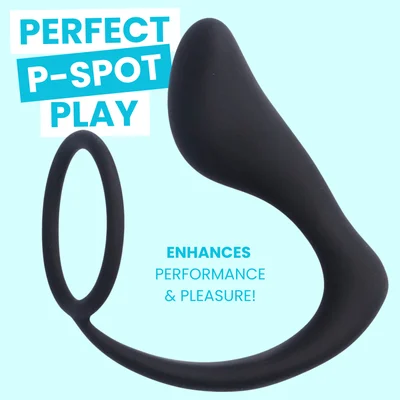 silicone prostate anal plug and cock ring