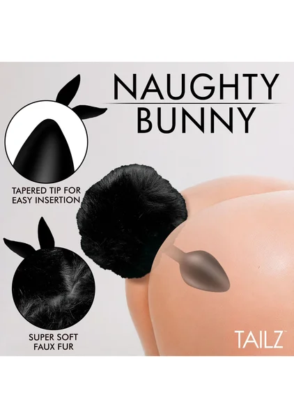 Tailz Fluffy Bunny Tail Silicone Plug — image 3 of 20
