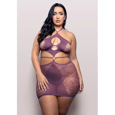 focus on me cut out halter dress queen size