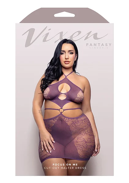 Focus On Me Cut-Out Halter Dress - Queen Size — image 3 of 3