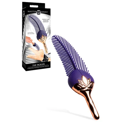 master series the tickler vibrating silicone 75 feather tickler