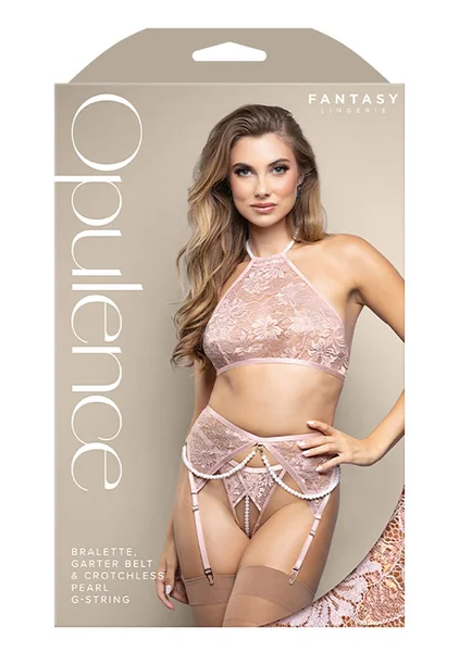 Bralette, Garter Belt and Crotchless Pearl G-String — image 3 of 3