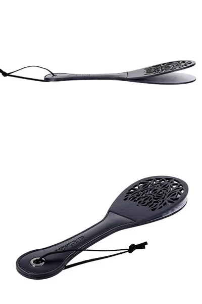 Sex & Mischief 13" Faux Leather Lace Spanker — image 4 of 5
