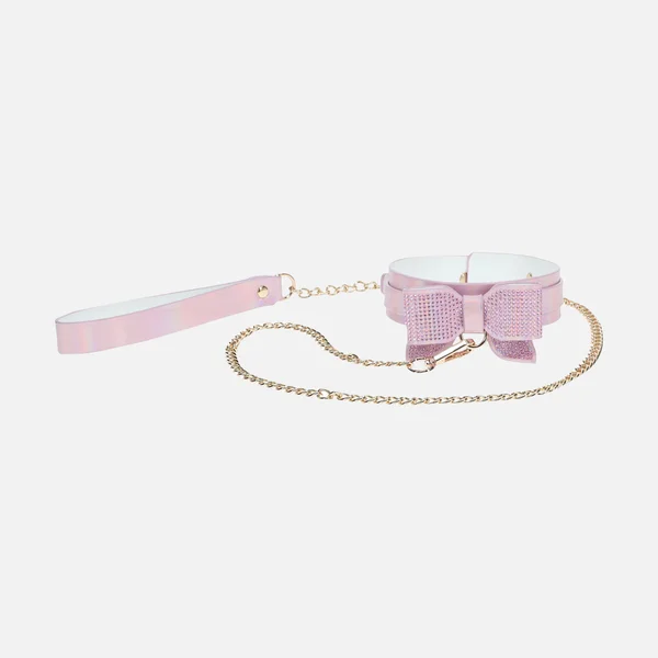 SHOTS Paris Collection Collar with Leash - Pink — image 4 of 5