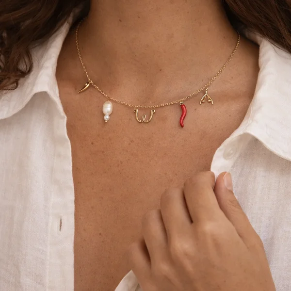 Gold Charm Necklace — image 2 of 3