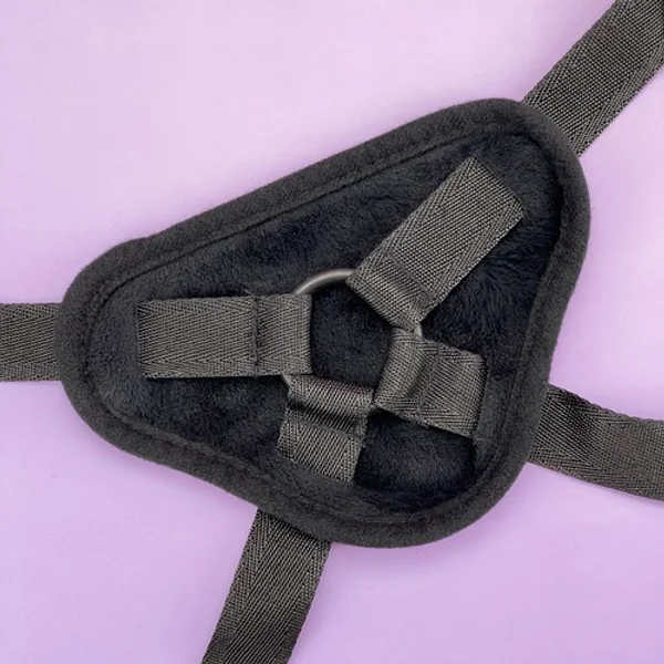 Soft touch harness and 6 3/4" silicone dildo set — image 3 of 6