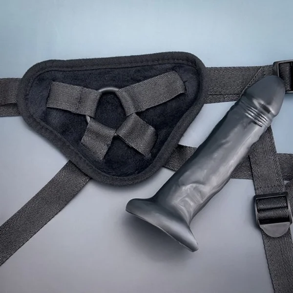 Soft touch harness and 8" dildo set — image 3 of 4