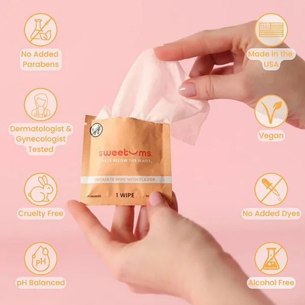 Sweetums flavored wipe mango - 1 piece — image 5 of 6