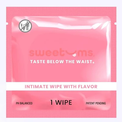 sweetums flavored wipe cherry 1 piece
