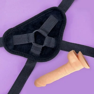 soft touch harness and 85 dildo set