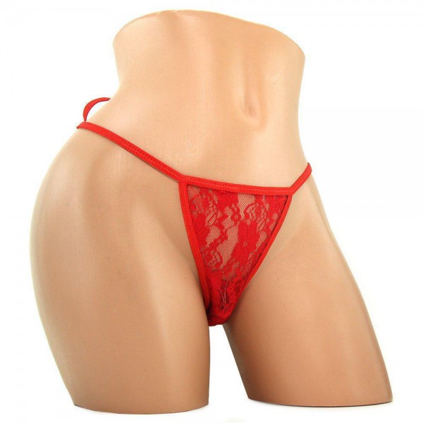 Red Lace Vibrating Panty With Secret Ring Remote