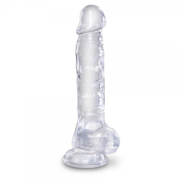 King Cock Clear 8 Inch Dildo With Balls