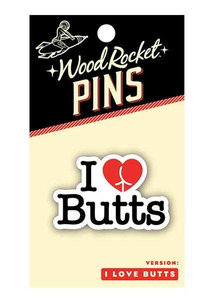 I Love Butts Enamel Pin — image 2 of 2