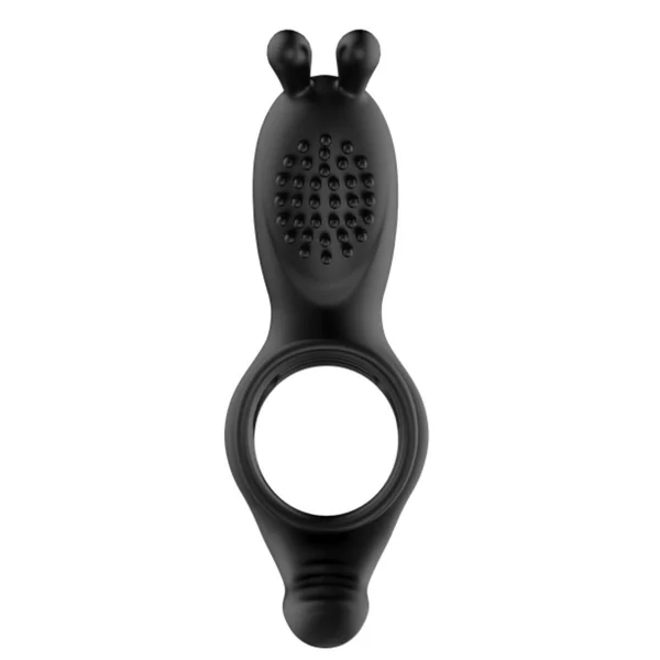 Silicone Vibrating Rabbit Cock Ring with Extended Ball Tickler — image 5 of 9